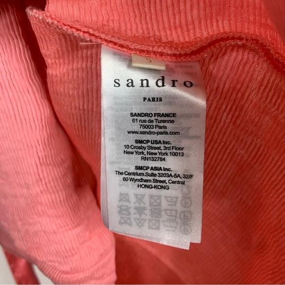 Sandro Isasure Silk Sash Satin Dress Size 3 M/L - Picture 11 of 11